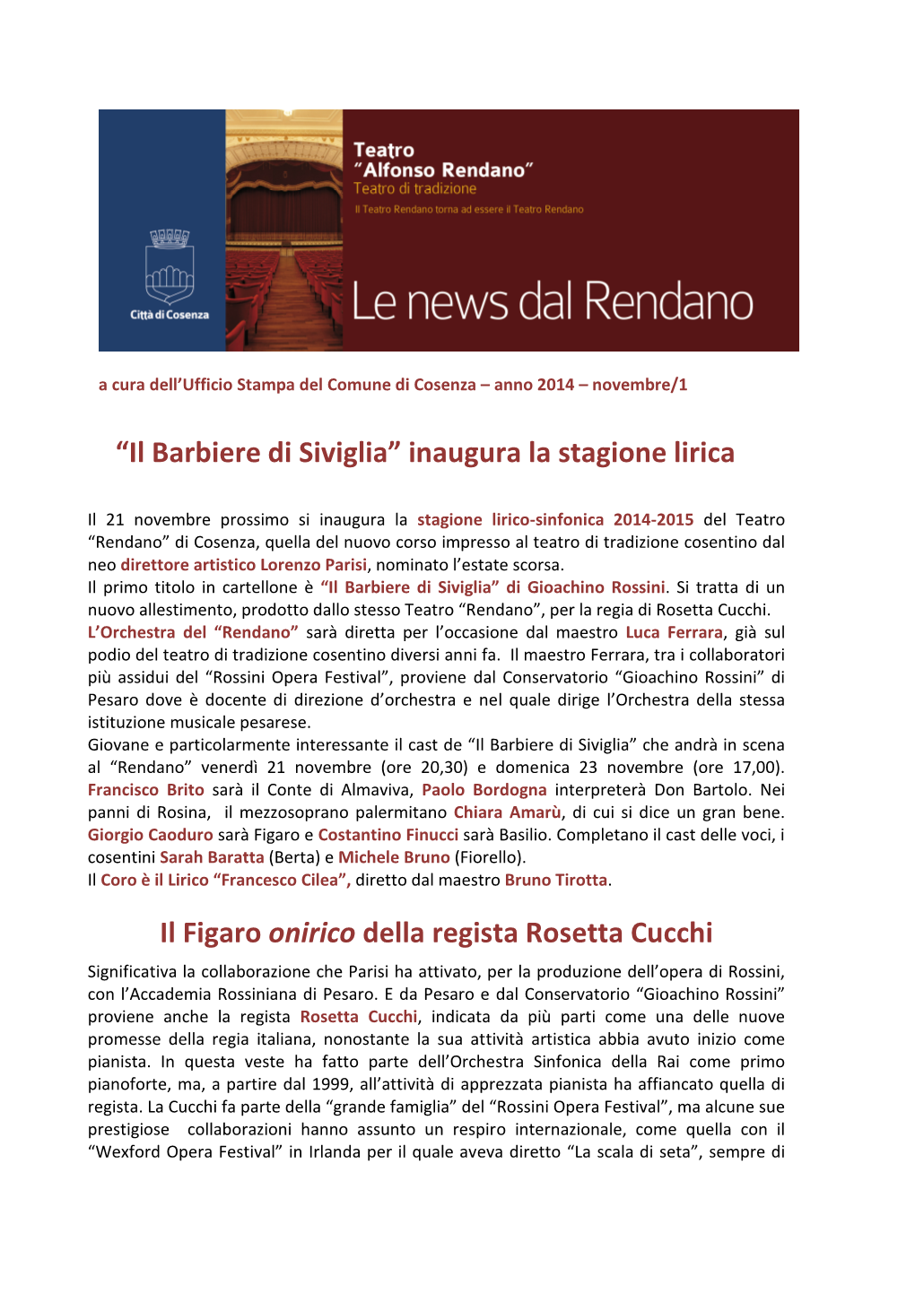 “Il Barbiere Di Siviglia” Inaugura La Stagione Lirica Il Figaro Onirico