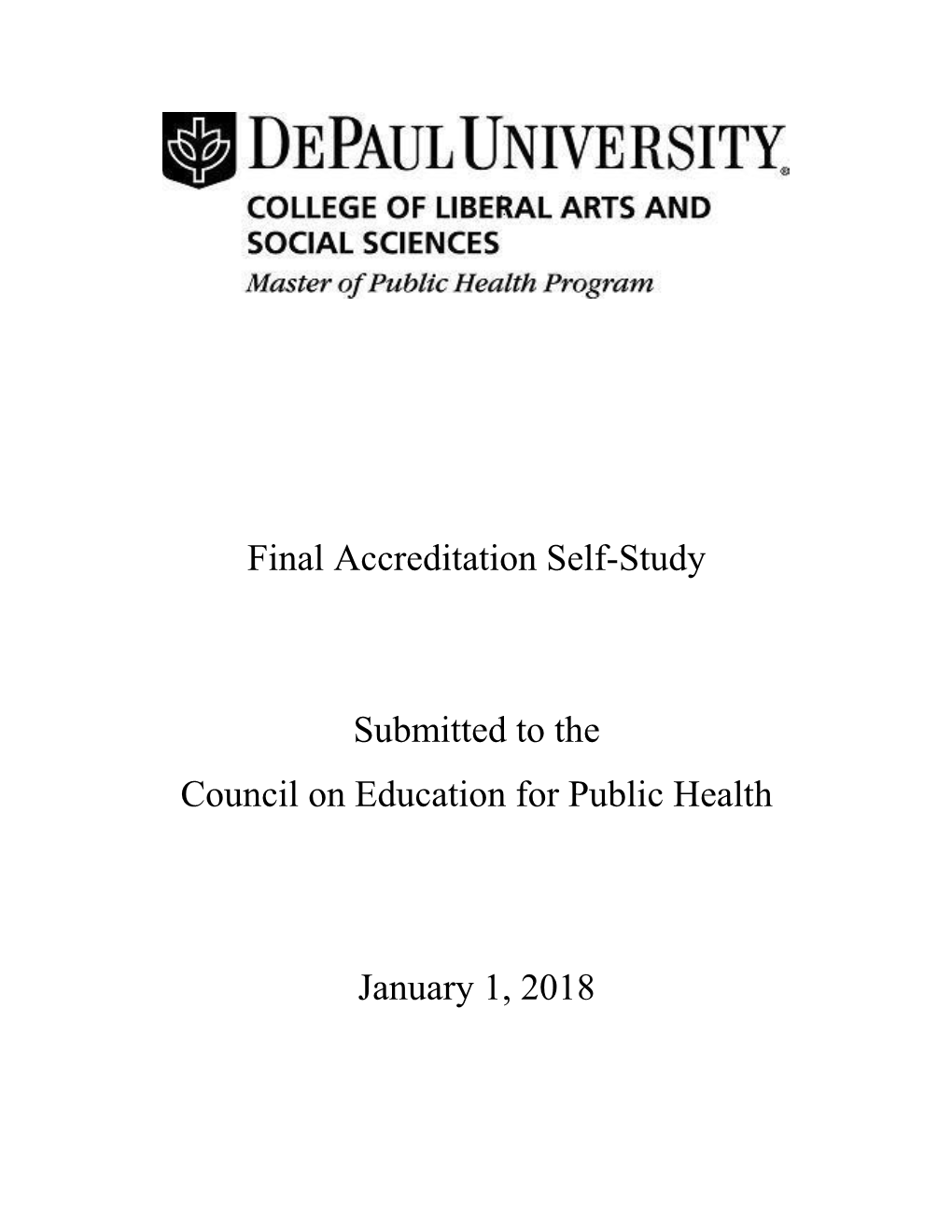 Final Accreditation Self-Study Submitted to the Council On