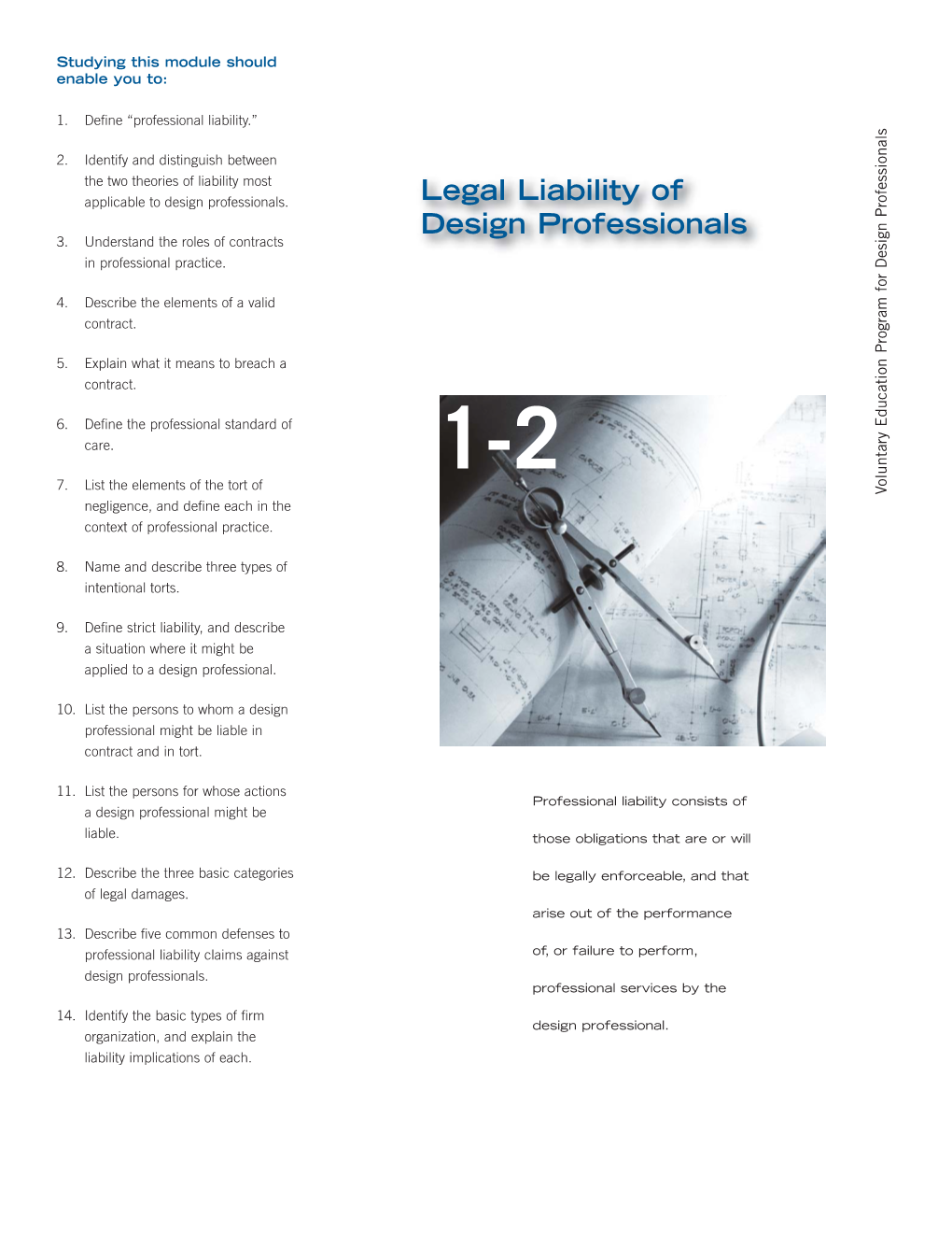 VEP Module 1-2: Legal Liability of Design Professionals