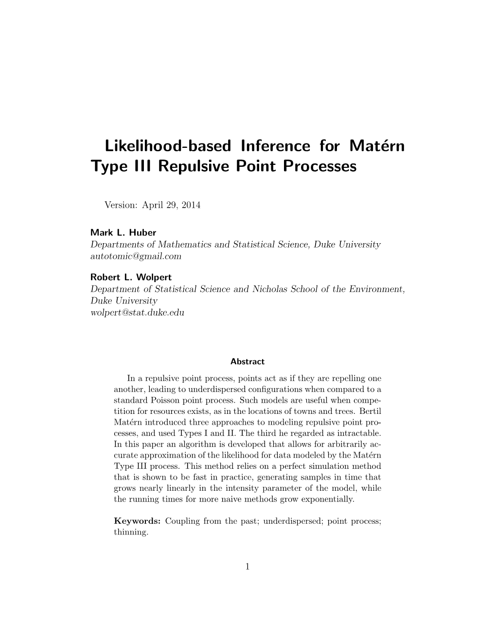 Likelihood-Based Inference for Matérn Type III Repulsive Point Processes