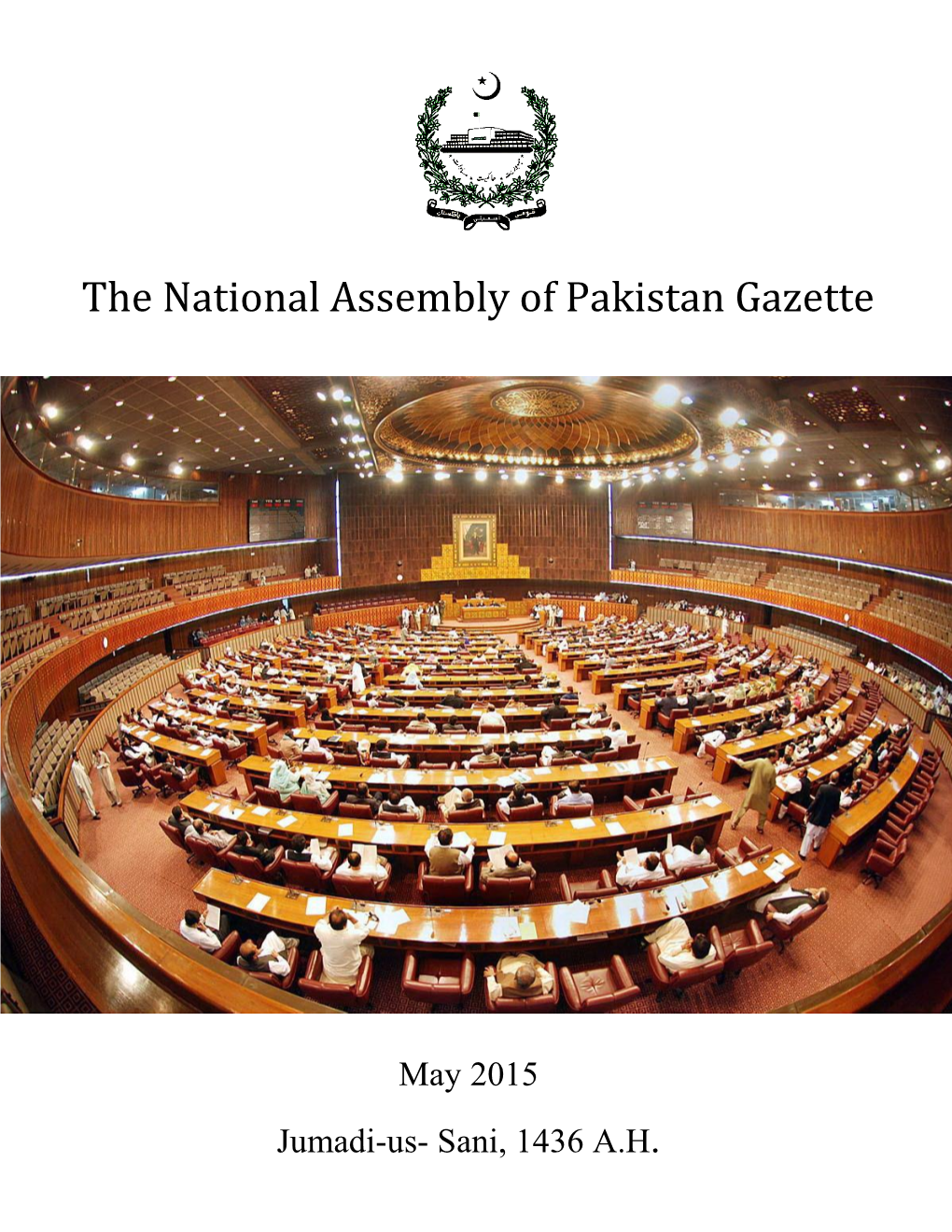 The National Assembly of Pakistan Gazette