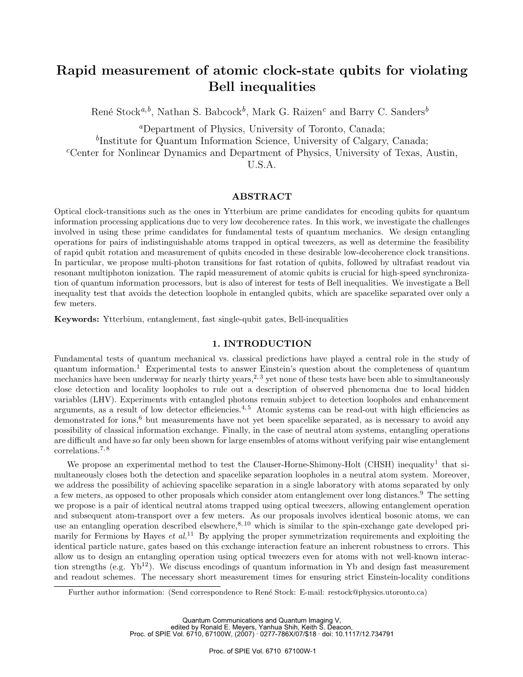 Rapid Measurement of Atomic Clock-State Qubits for Violating Bell Inequalities