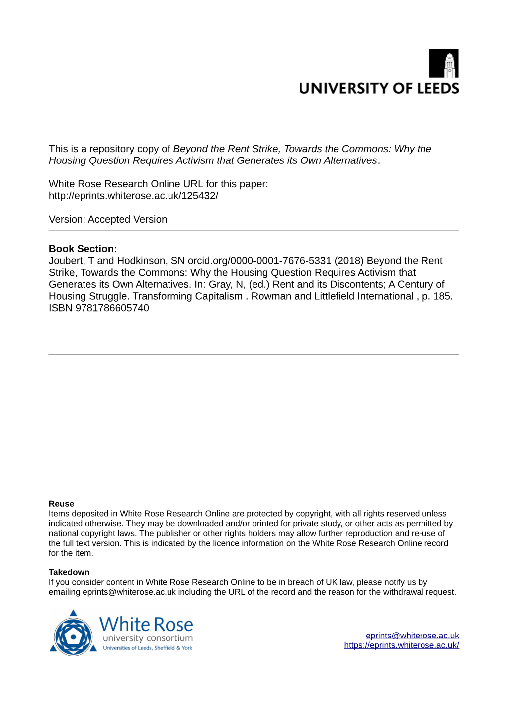 Beyond the Rent Strike, Towards the Commons: Why the Housing Question Requires Activism That Generates Its Own Alternatives