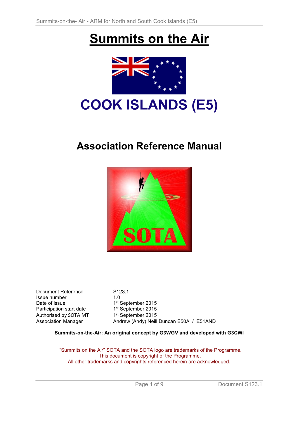 Summits on the Air COOK ISLANDS