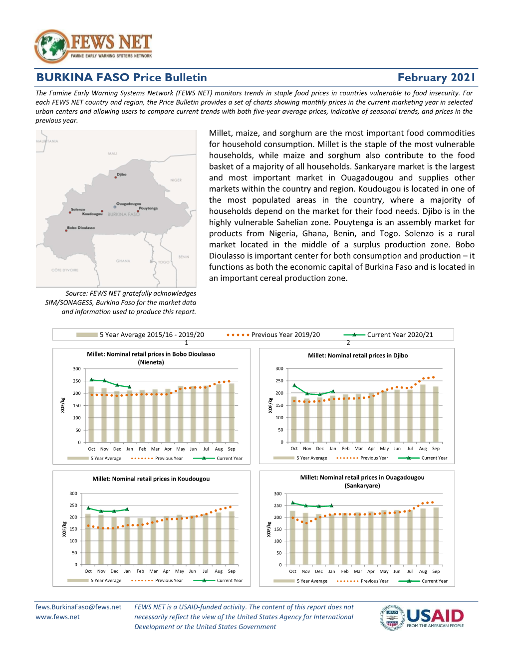 BURKINA FASO Price Bulletin February 2021