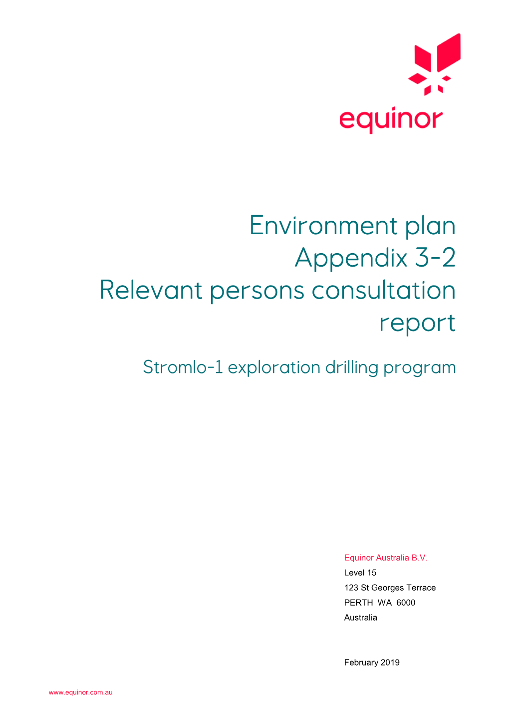 Appendix 3-2 Relevant Persons Consultation Report