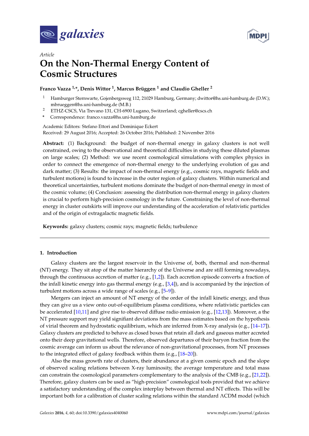 On the Non-Thermal Energy Content of Cosmic Structures