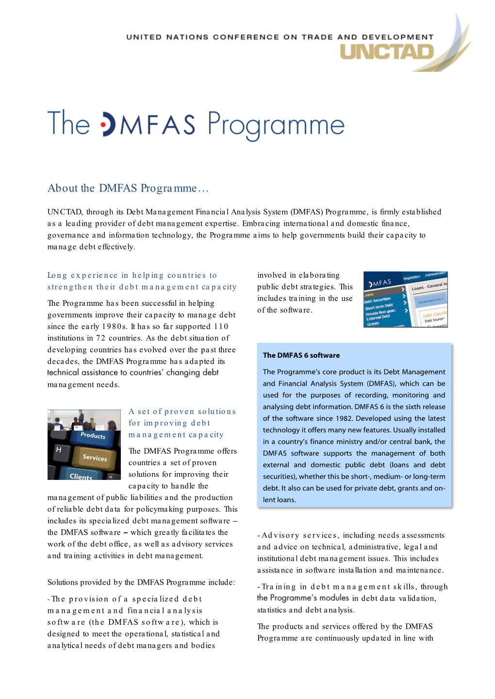 The DMFAS Programme