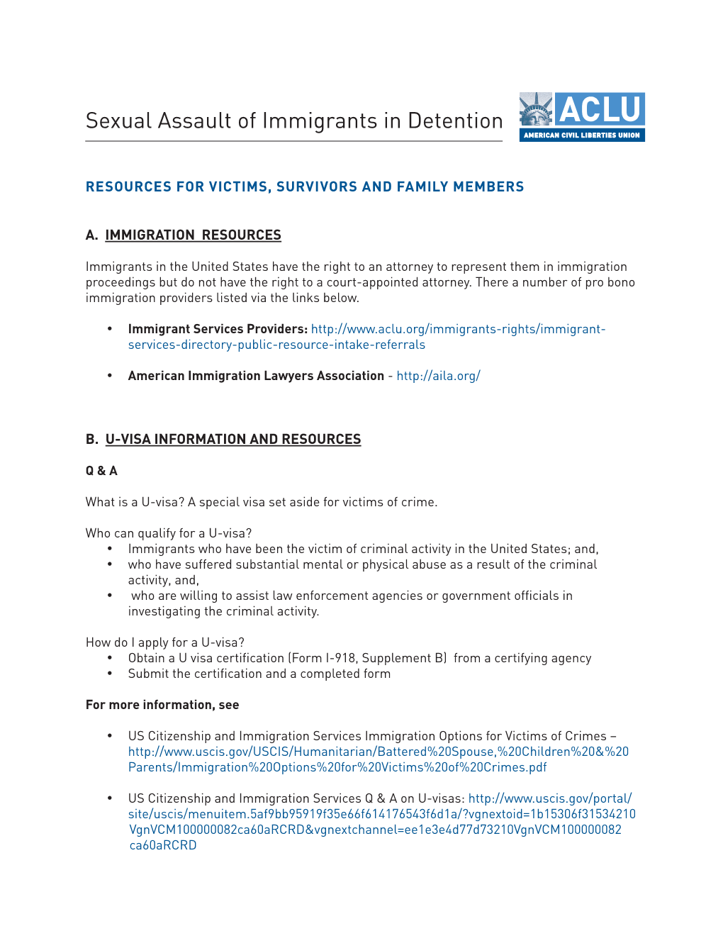 Sexual Assault of Immigrants in Detention