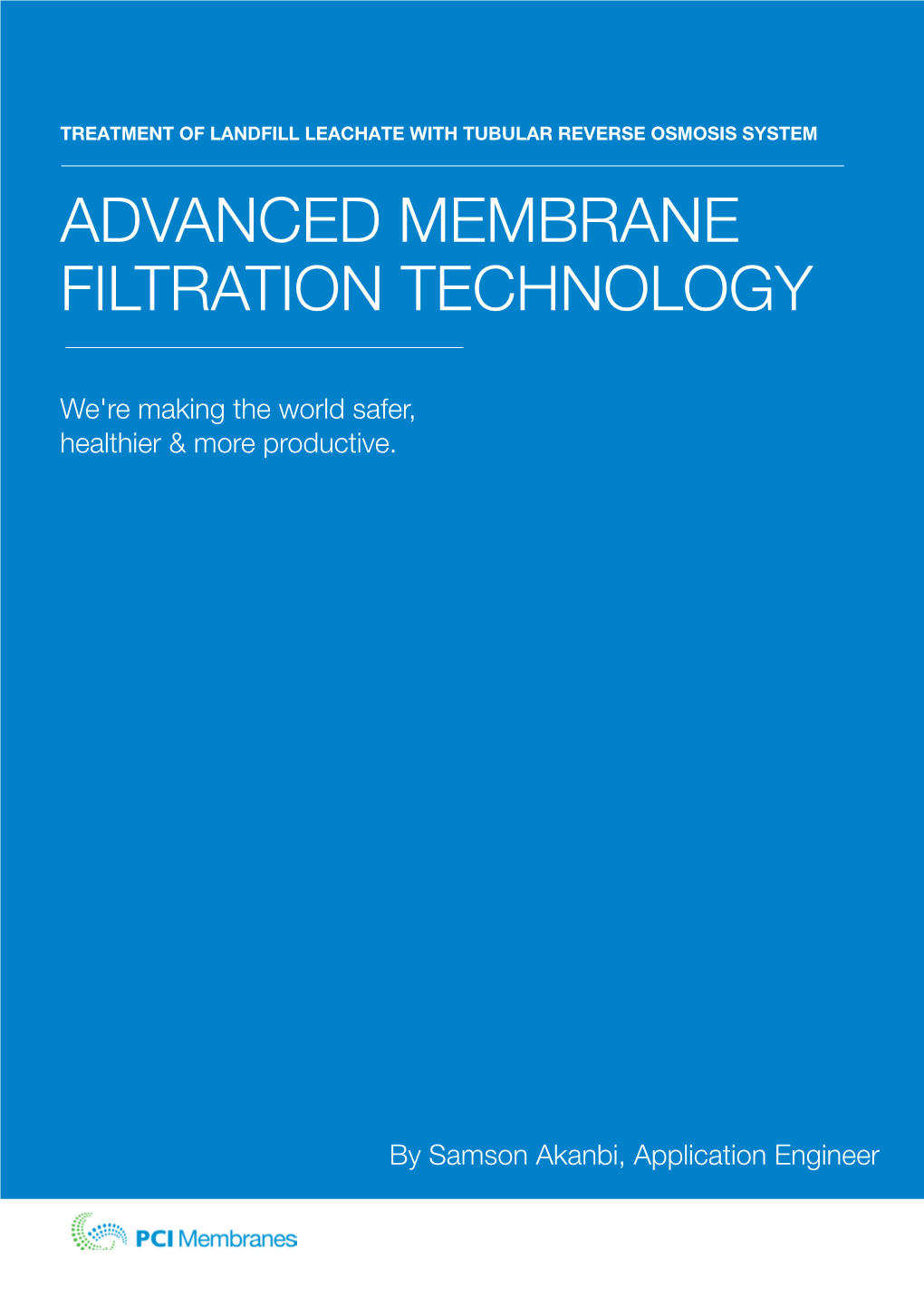 Treatment of Landfill Leachate with Tubular Reverse Osmosis System Advanced Membrane Filtration Technology