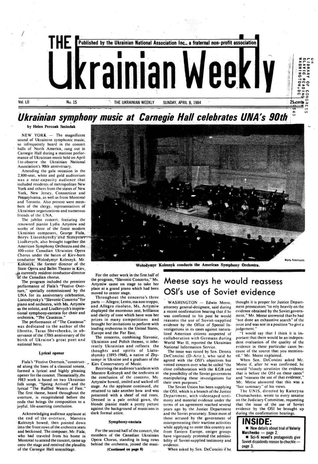 The Ukrainian Weekly 1984, No.15