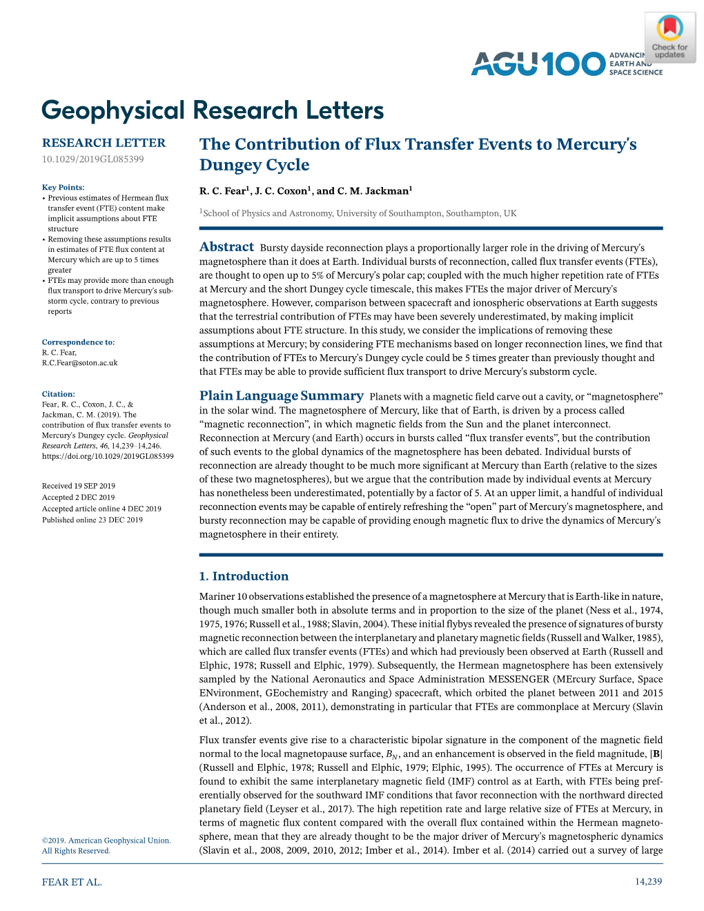 The Contribution of Flux Transfer Events to Mercury's Dungey Cycle