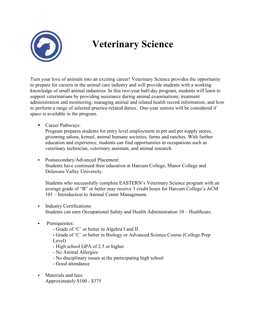 Veterinary Science