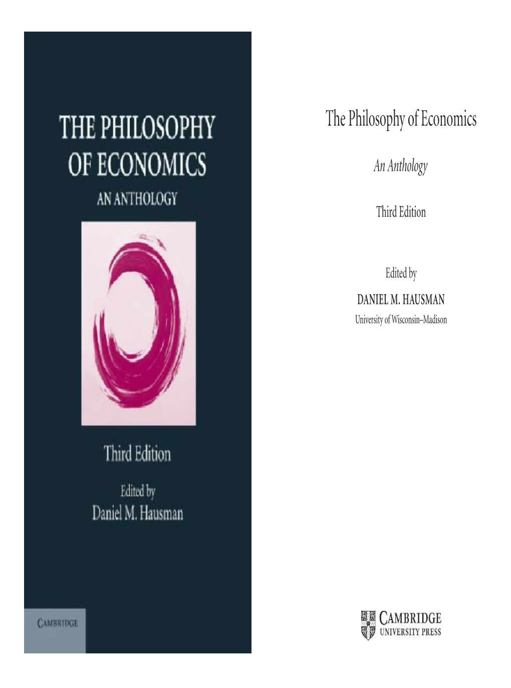 The Philosophy of Economics