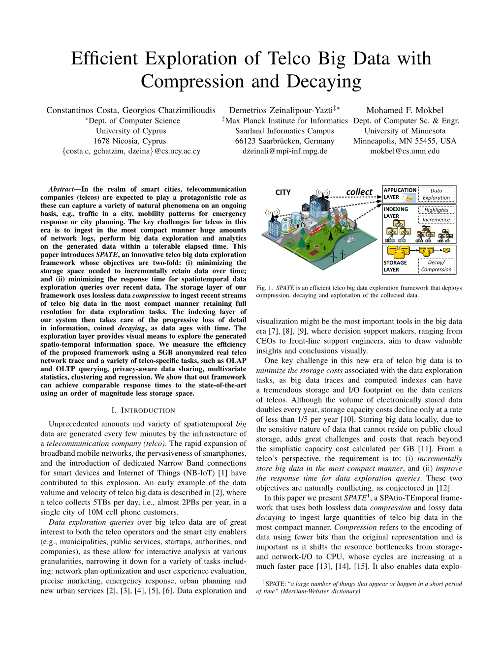 Efficient Exploration of Telco Big Data with Compression and Decaying