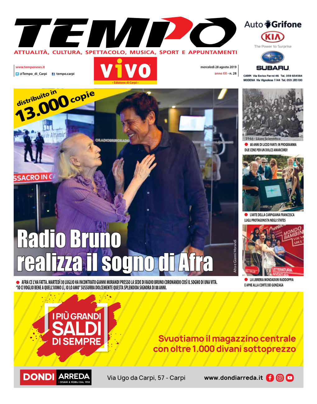 Radio Bruno Realizza Il Sogno Di Afra