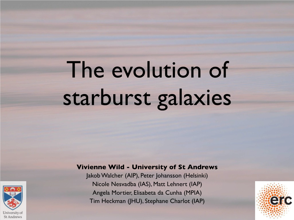 Evolution of Starburst Galaxies