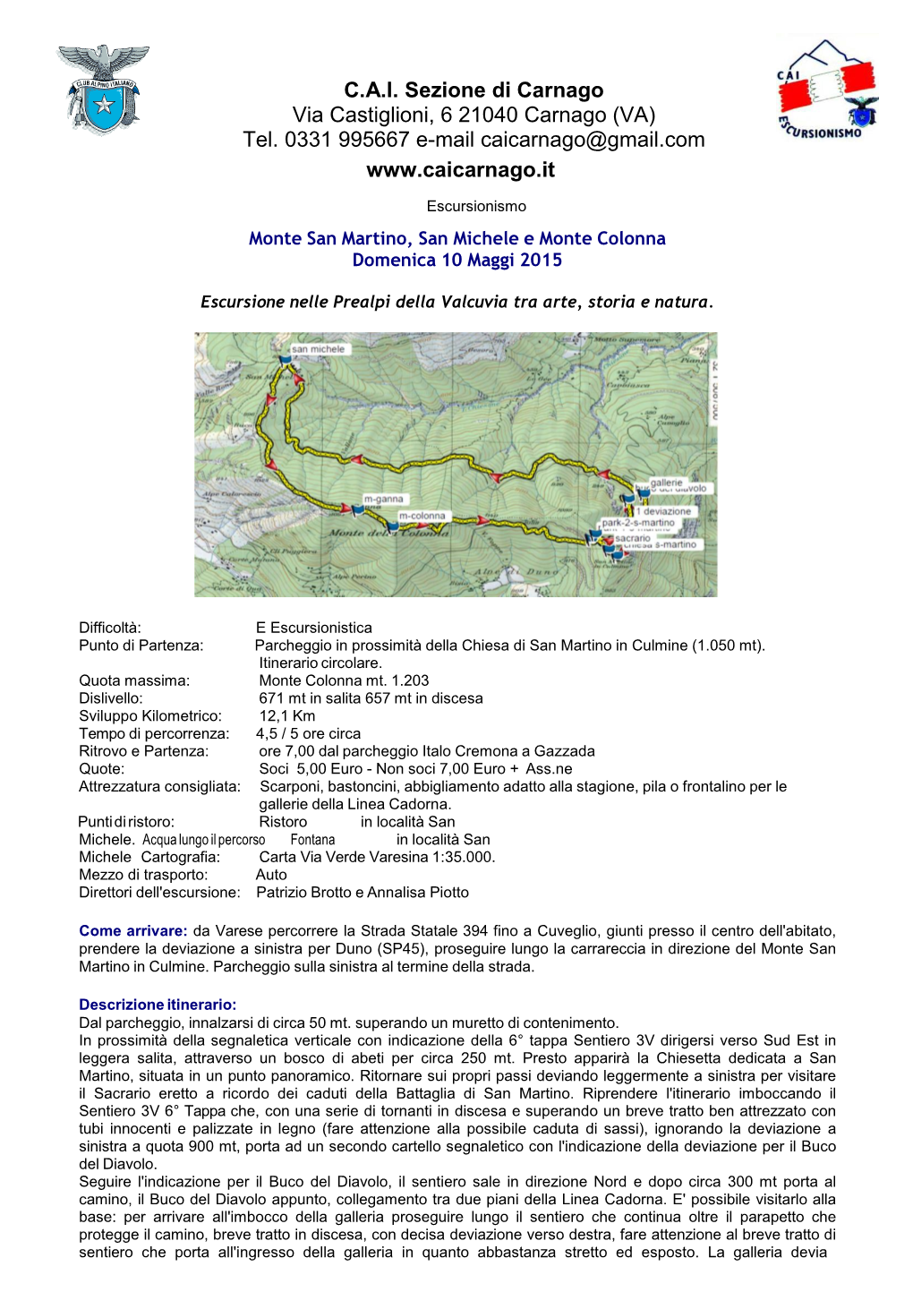 Monte San Martino, San Michele E Monte Colonna Domenica 10 Maggi 2015