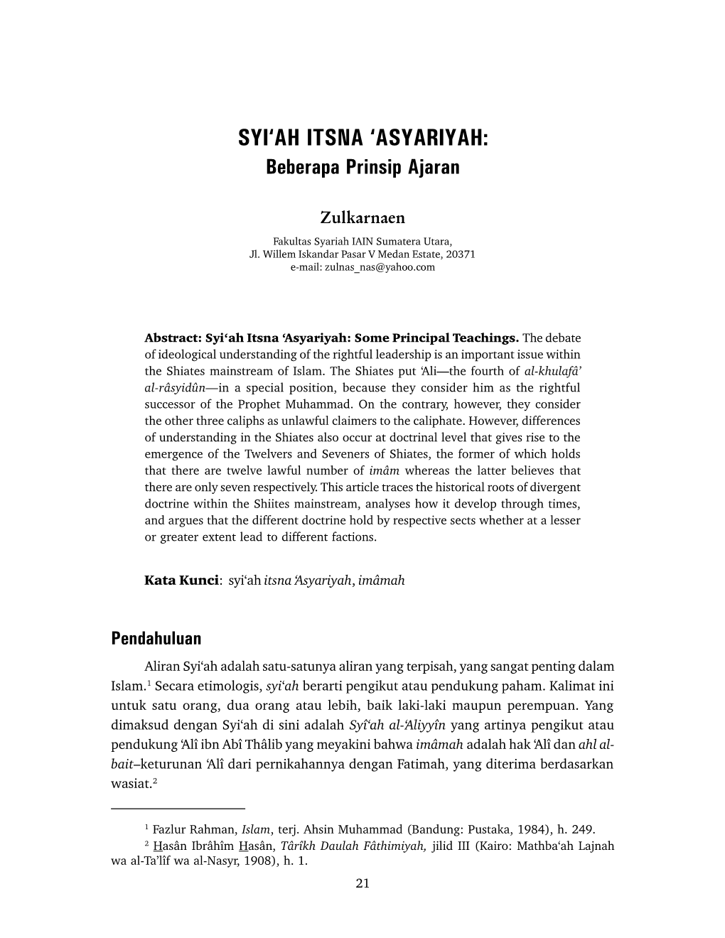 Syi'ah Itsna 'Asyariyah