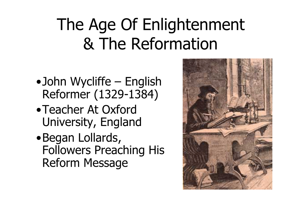 Protestant Reformation