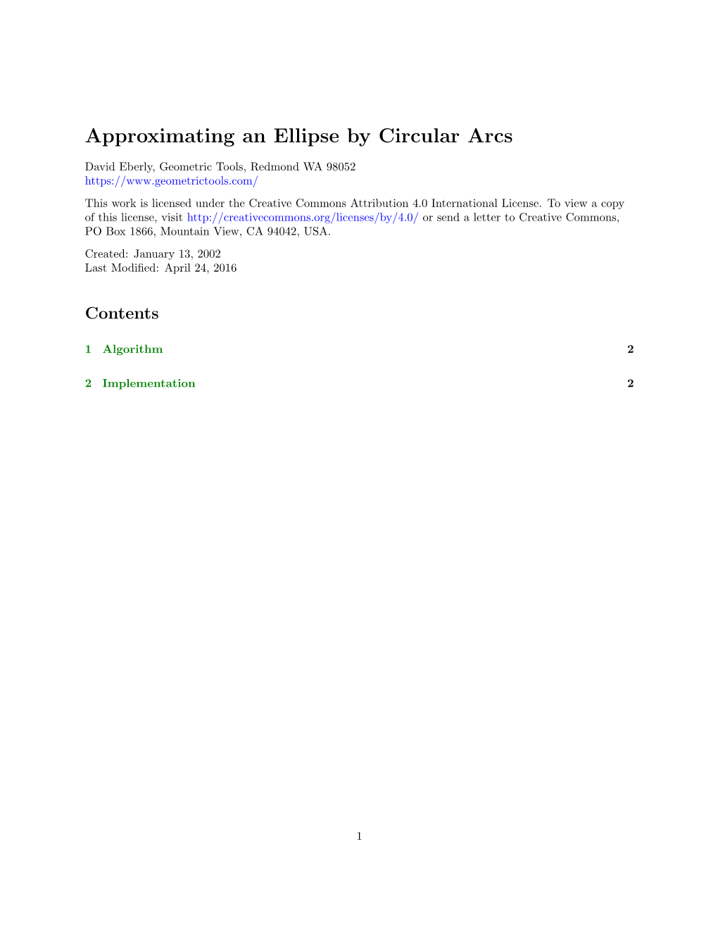 Approximating an Ellipse by Circular Arcs