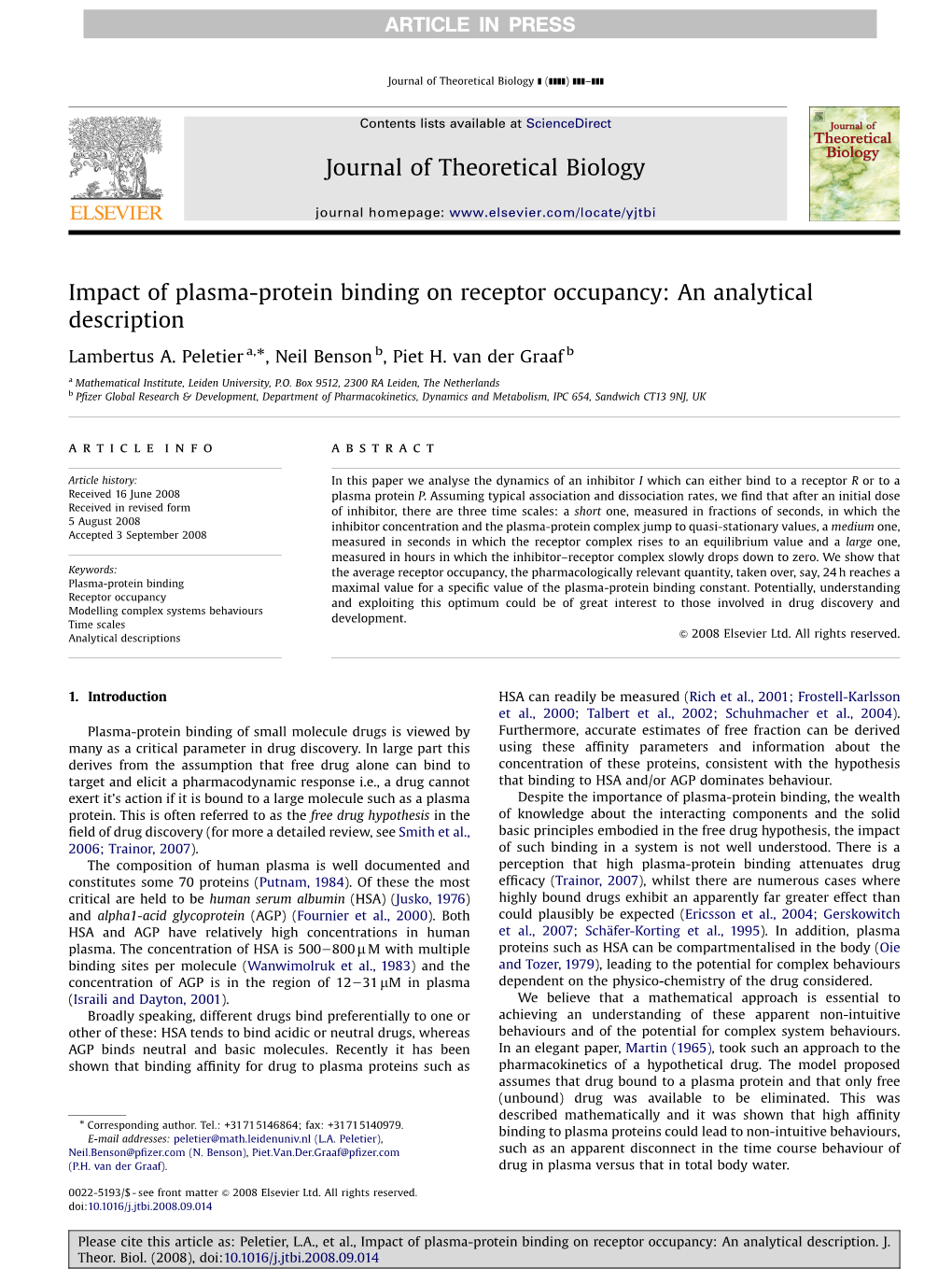 Impact of Plasma-Protein Binding on Receptor Occupancy: an Analytical Description