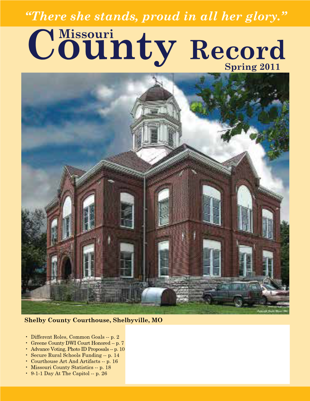 Missouri County Record Spring 2011 (PDF)