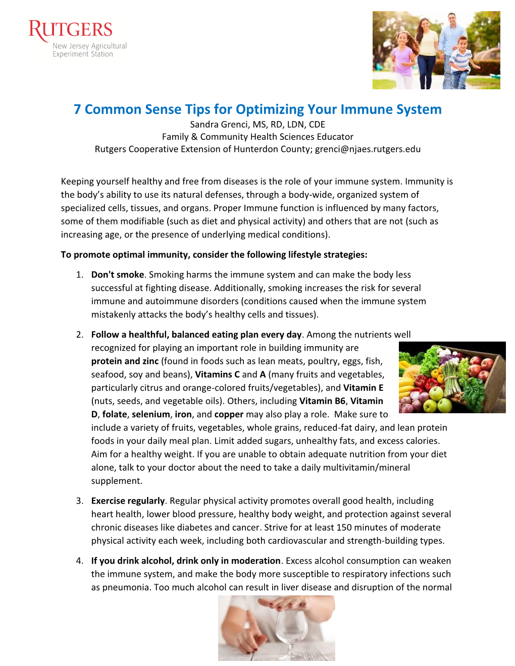 7 Common Sense Tips for Optimizing Your Immune System (PDF)