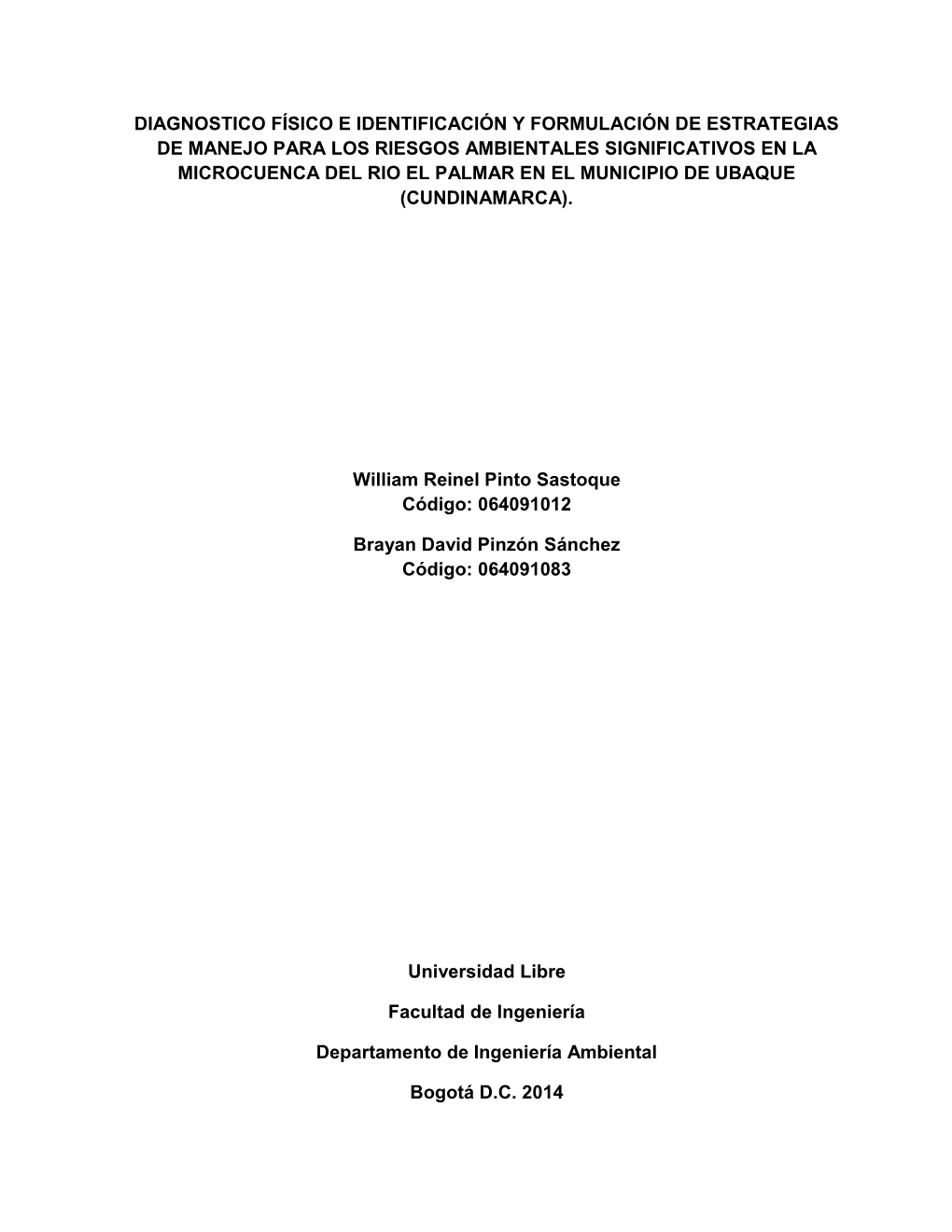 Diagnostico Físico E Identificación Y Formulación De Estrategias