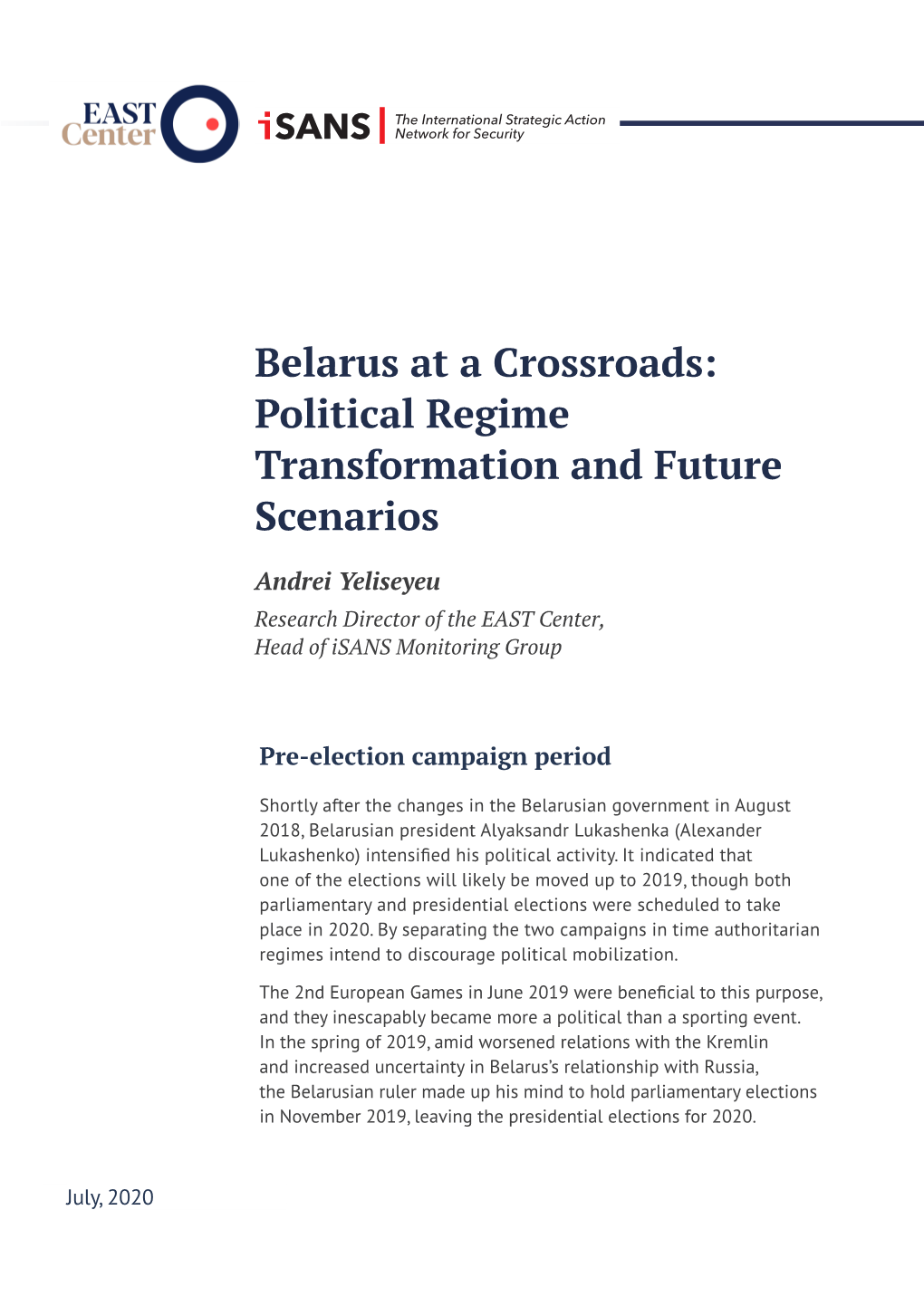 Political Regime Transformation and Future Scenarios