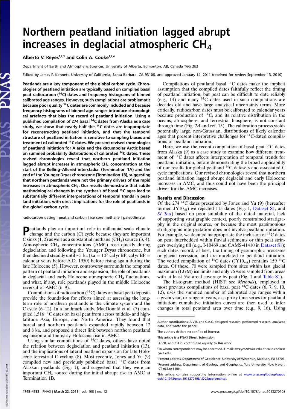 Peatlands Are a Key Component of the Global Carbon Cycle