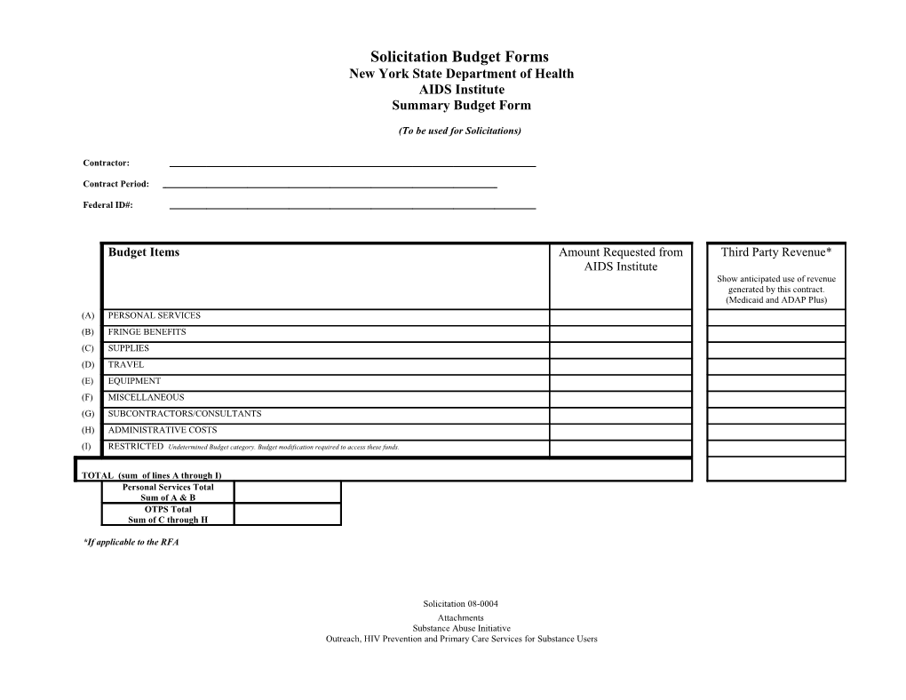 Attachment 6B - Budget Forms