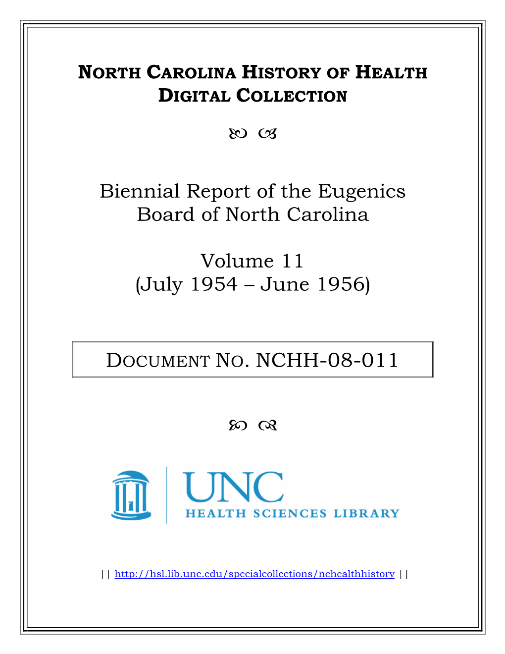 Biennial Report of the Eugenics Board of North Carolina
