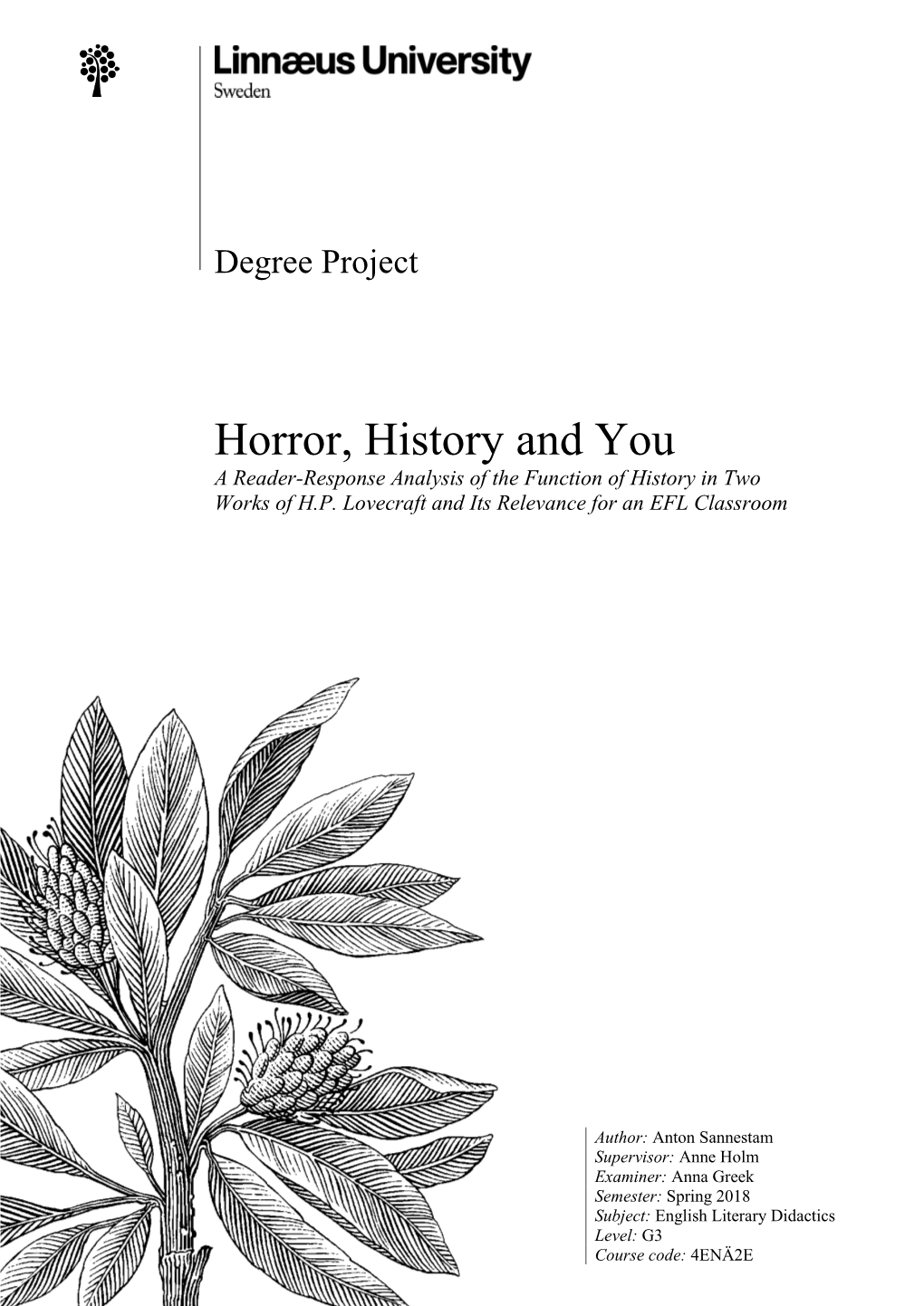 Degree Project Template