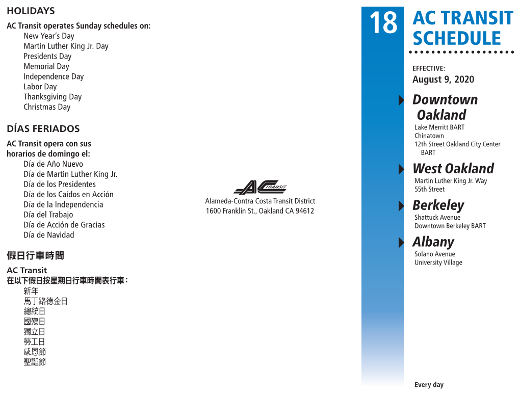 Ac Transit Schedule