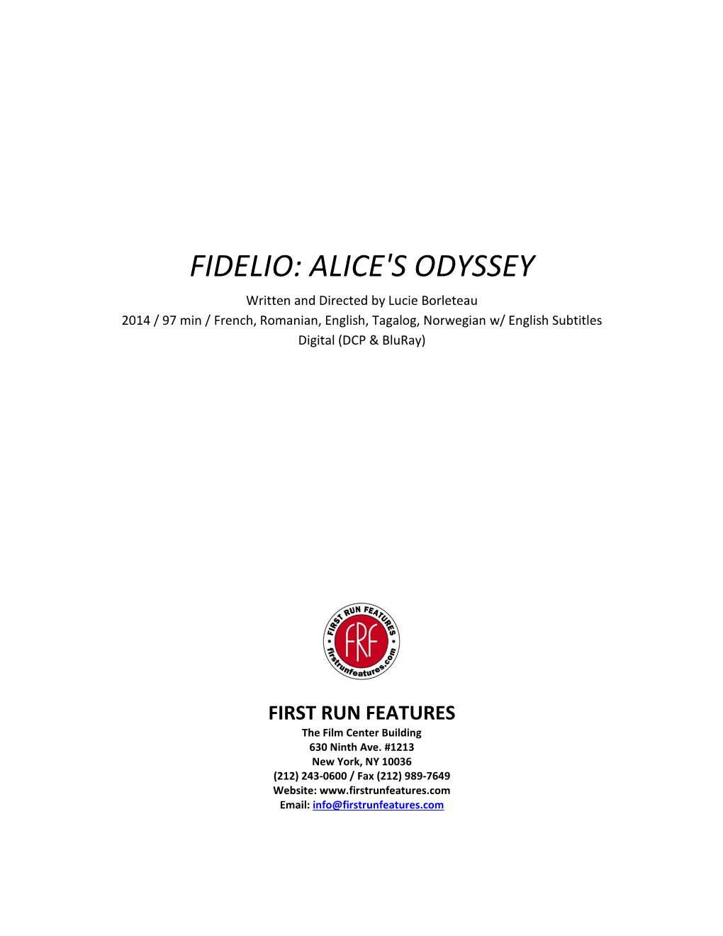 Fidelio: Alice's Odyssey