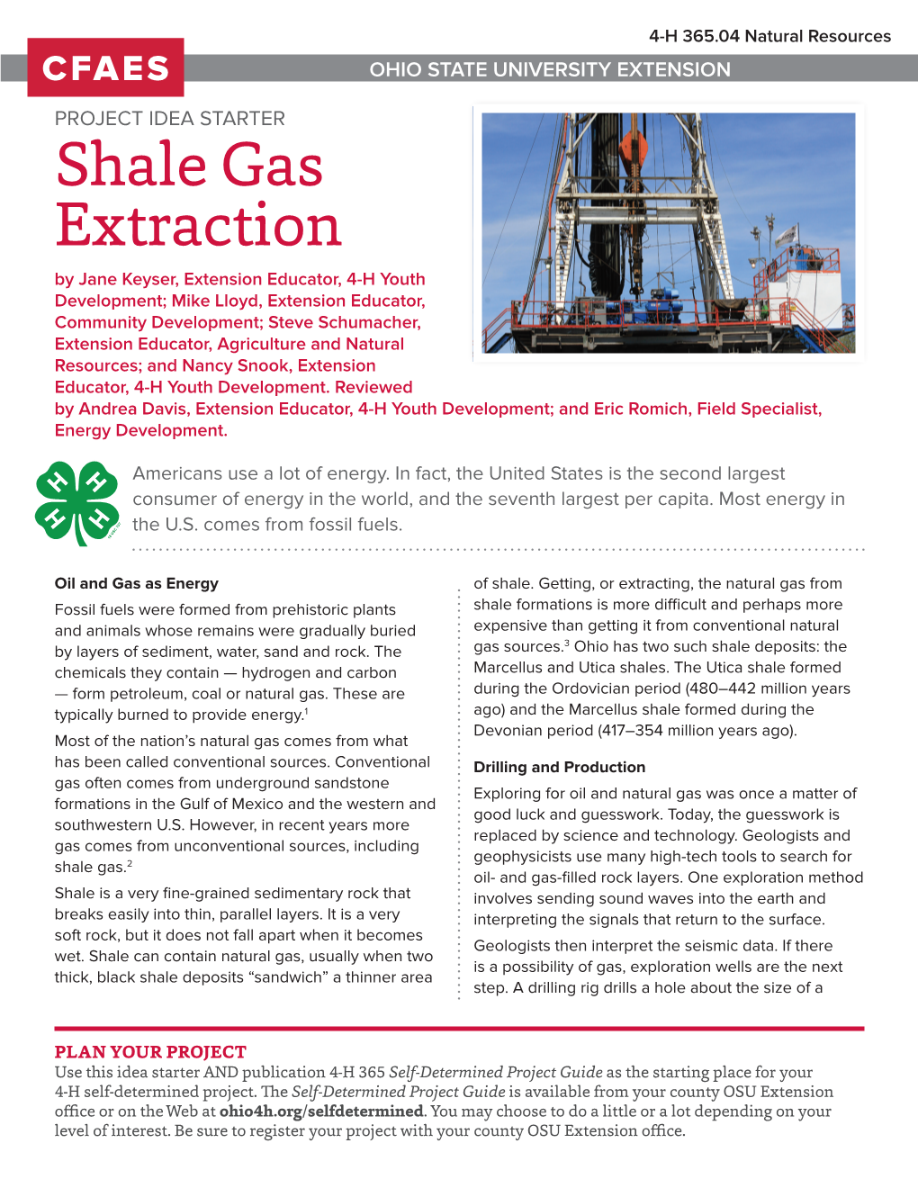 Shale Gas Extraction