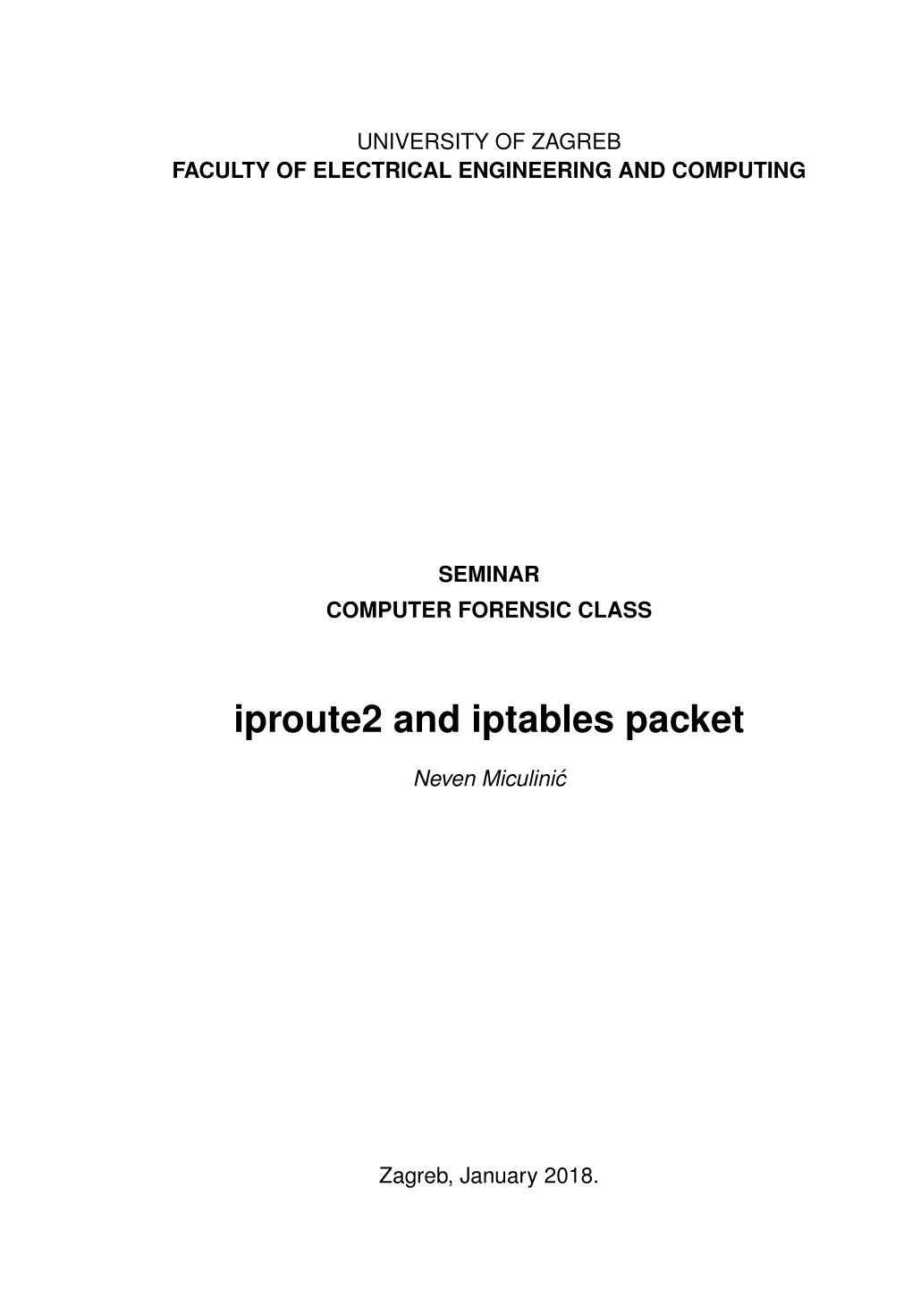 Iproute2 and Iptables Packet