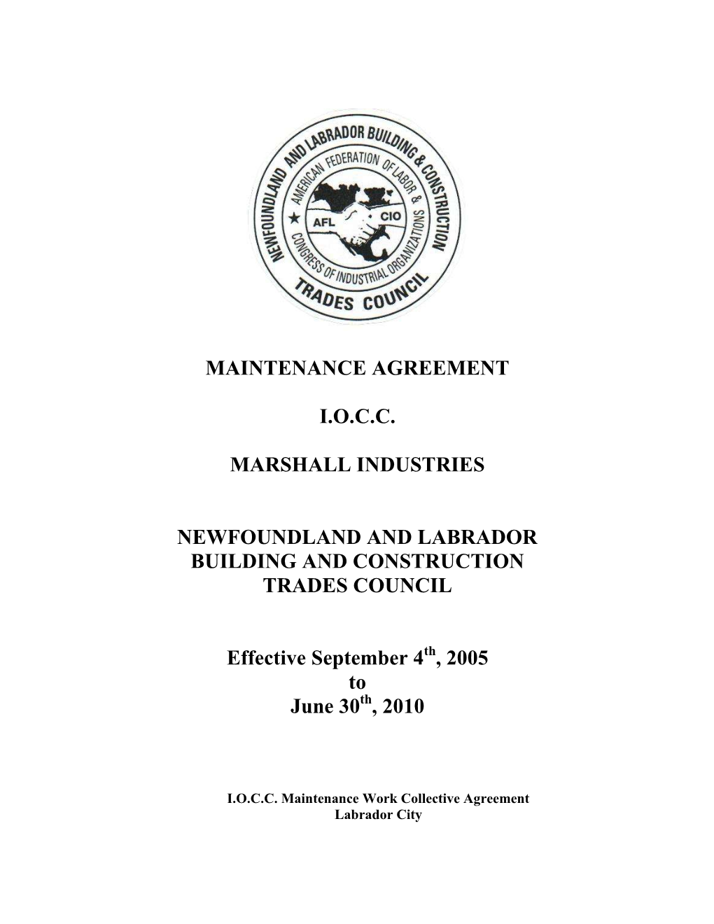 Maintenance Agreement Iocc Marshall Industries