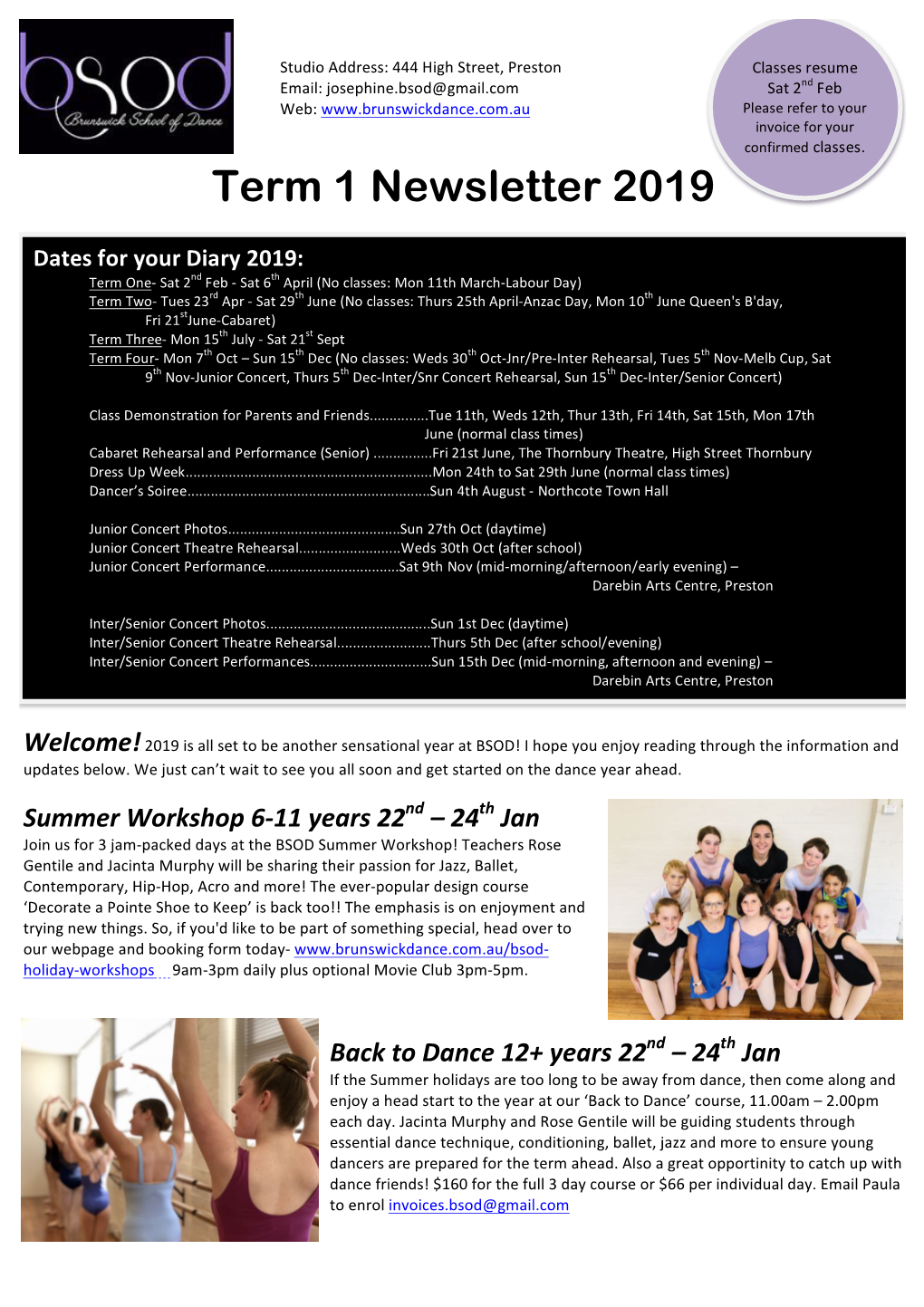 Term 1 Newsletter 2019