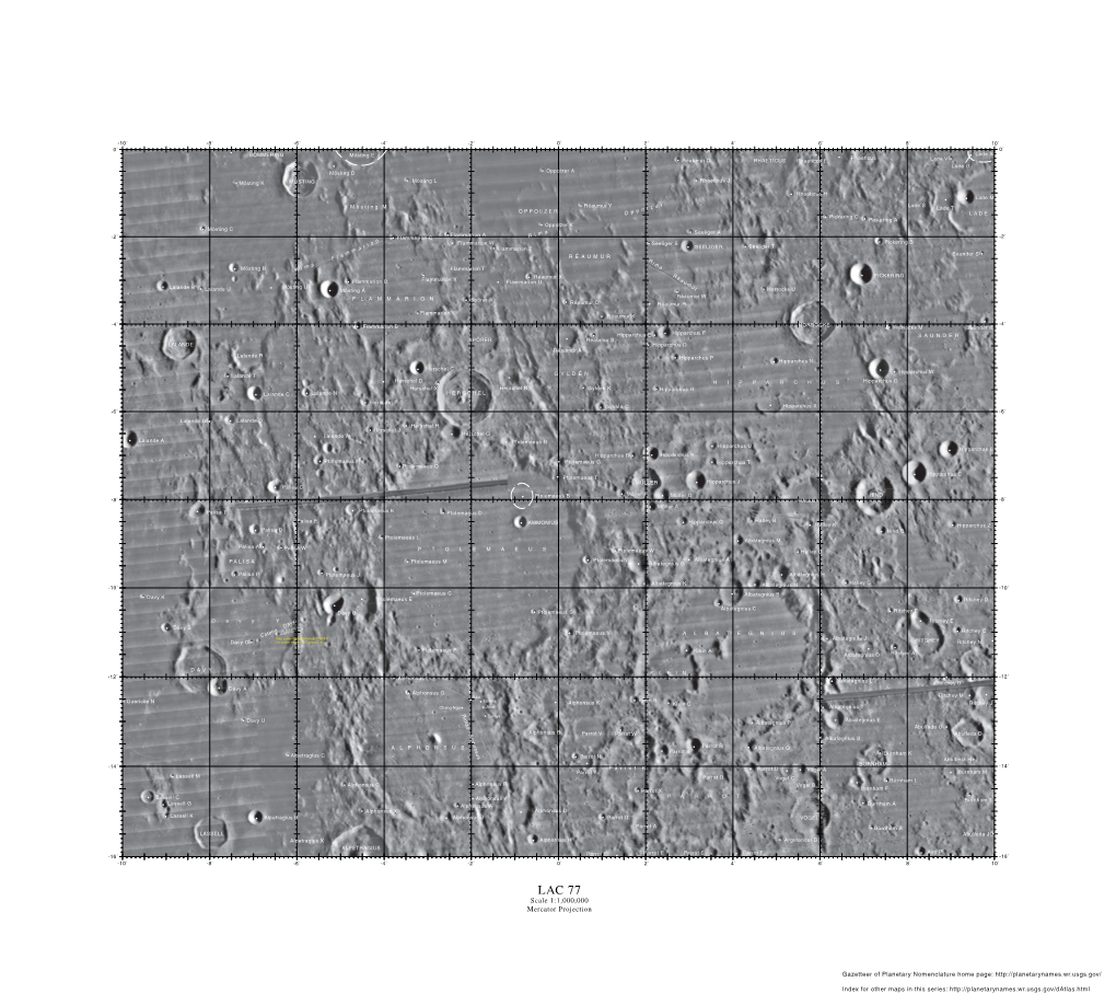 LAC 77 Scale 1:1,000,000 Mercator Projection