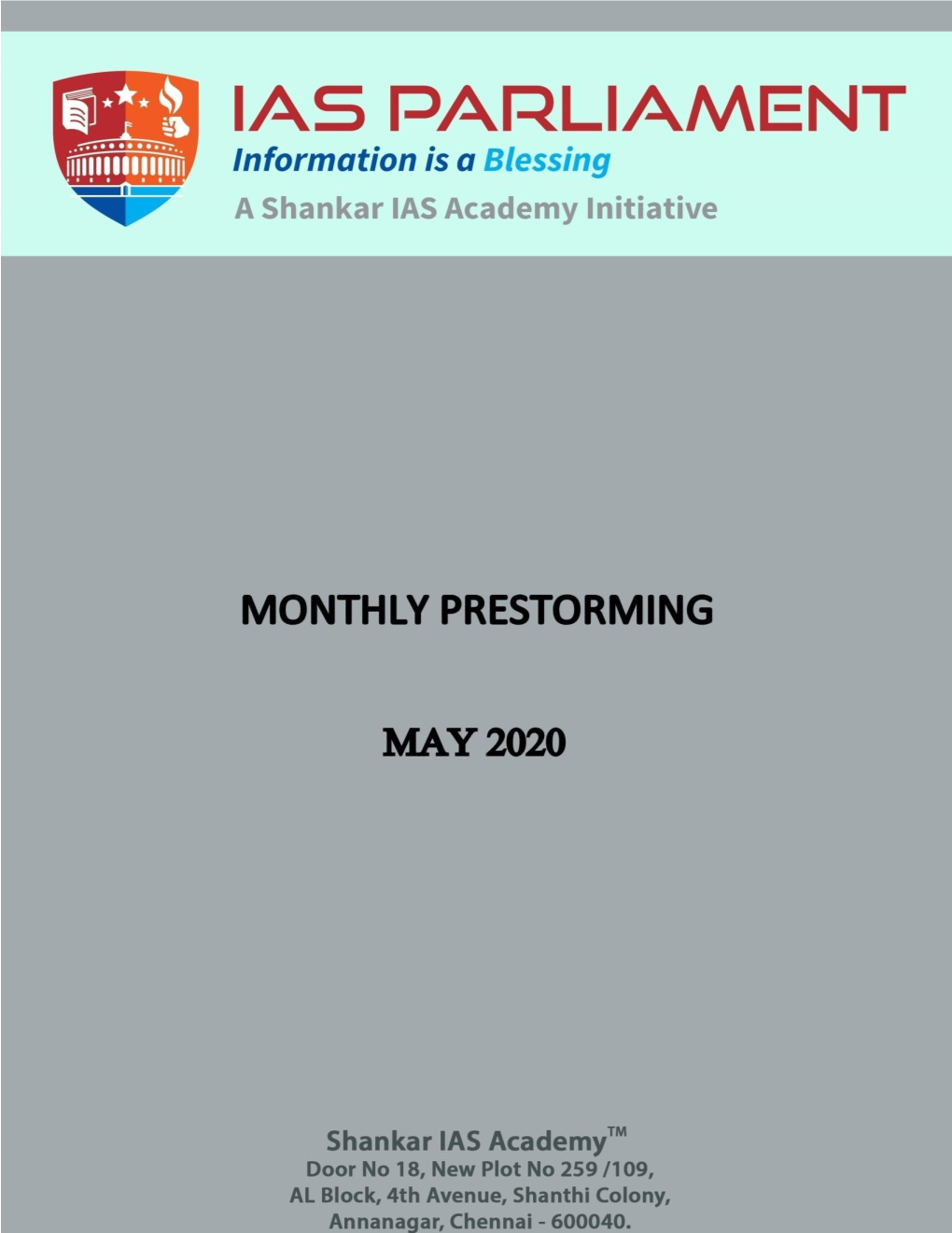 Monthly Prestorming May 2020