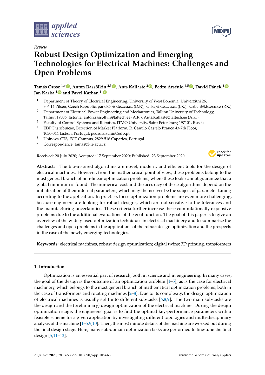 Robust Design Optimization and Emerging Technologies for Electrical Machines: Challenges and Open Problems