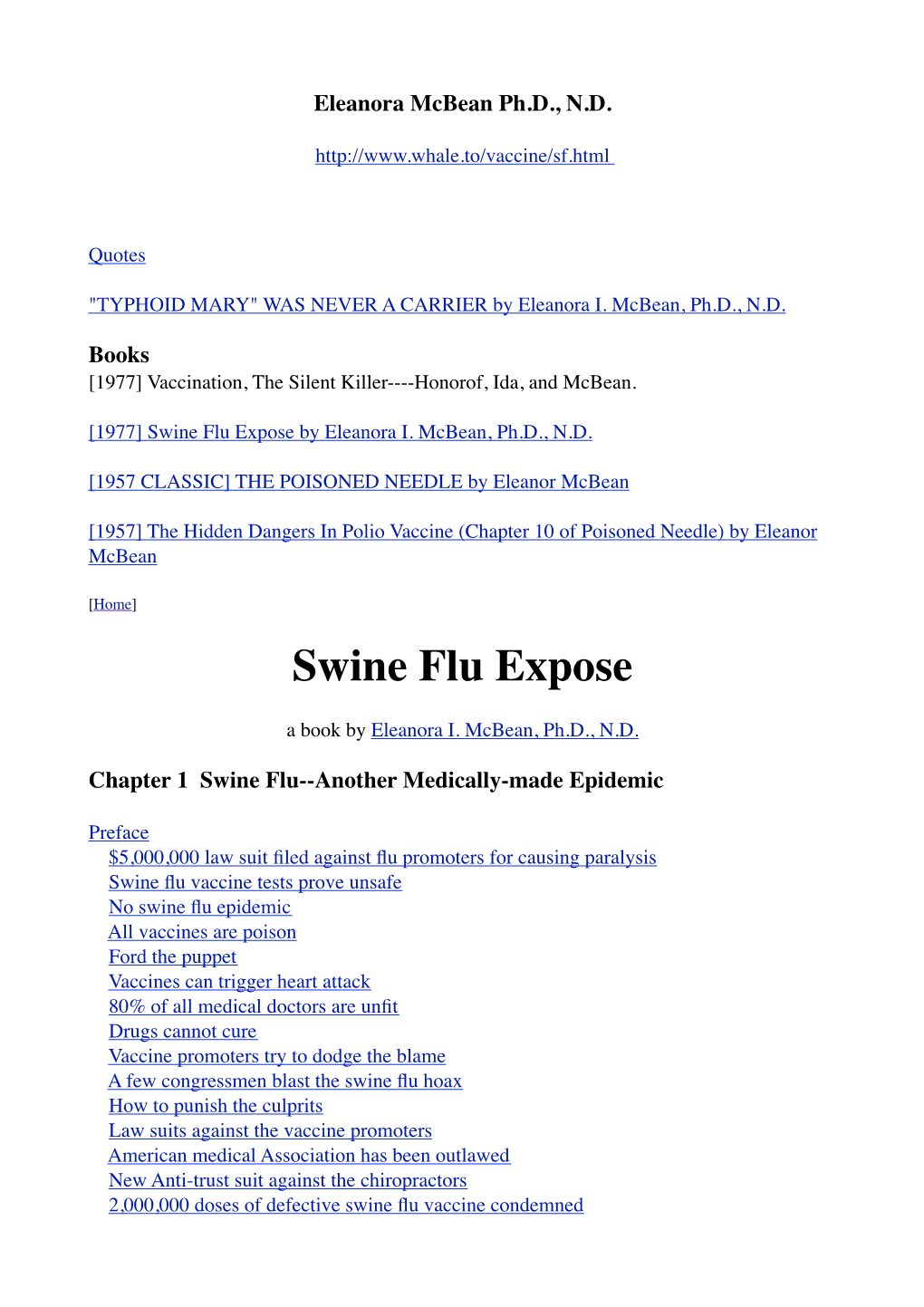 Swine Flu Expose by Eleanora I