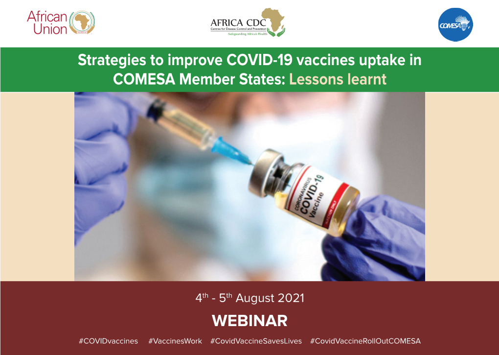 WEBINAR Strategies to Improve COVID-19 Vaccines Uptake In