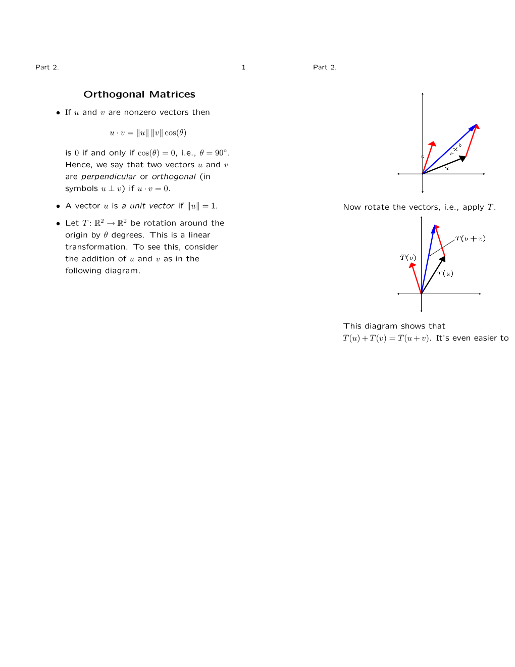 Orthogonal Matrices