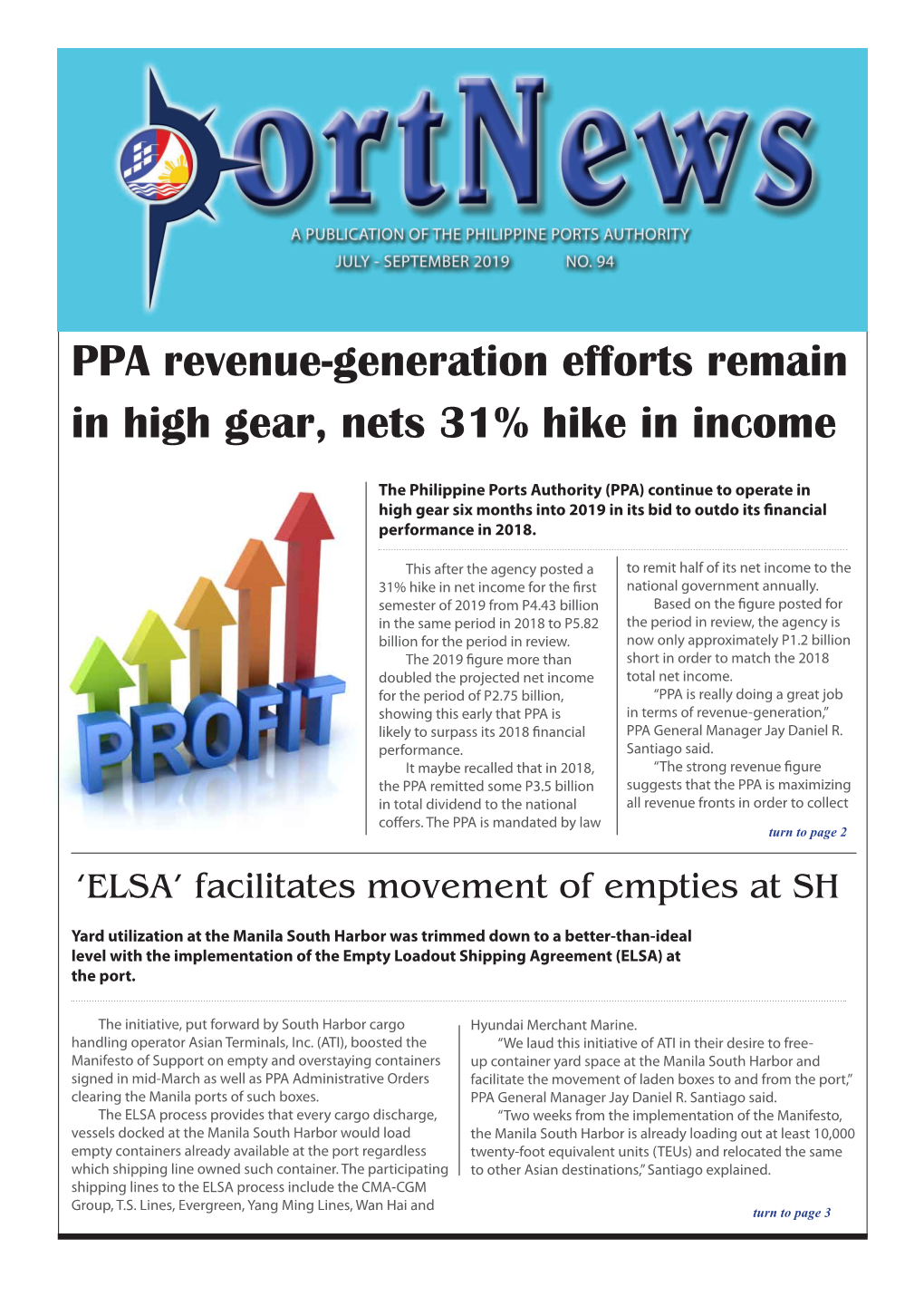 PPA Revenue-Generation Efforts Remain in High Gear, Nets 31% Hike in Income