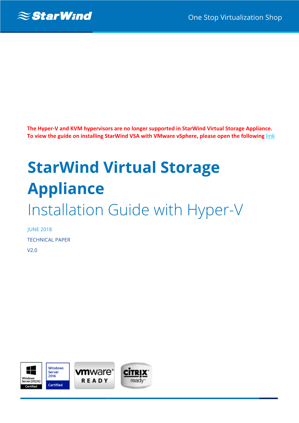 Starwind Virtual Storage Appliance