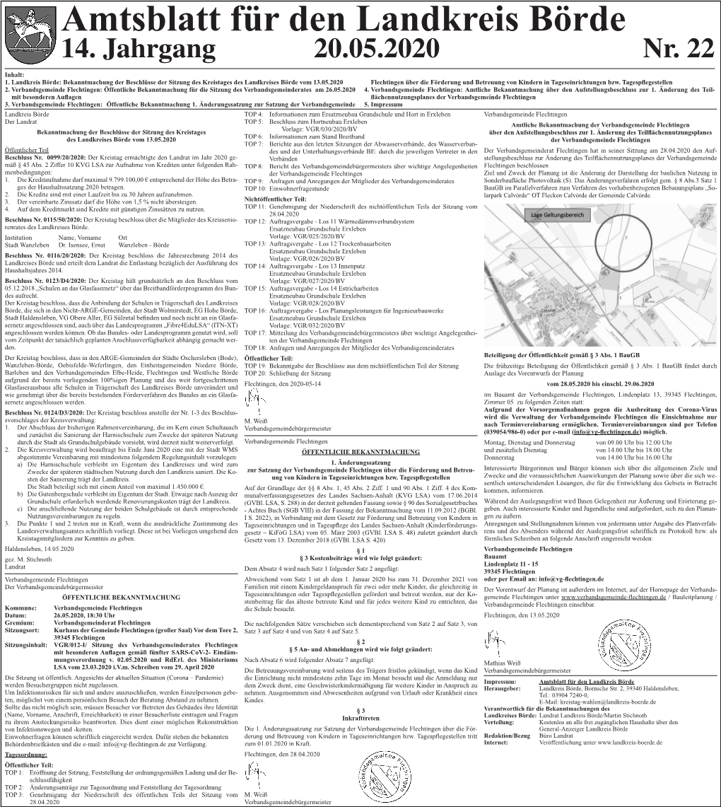 Amtsblatt Für Den Landkreis Börde 14