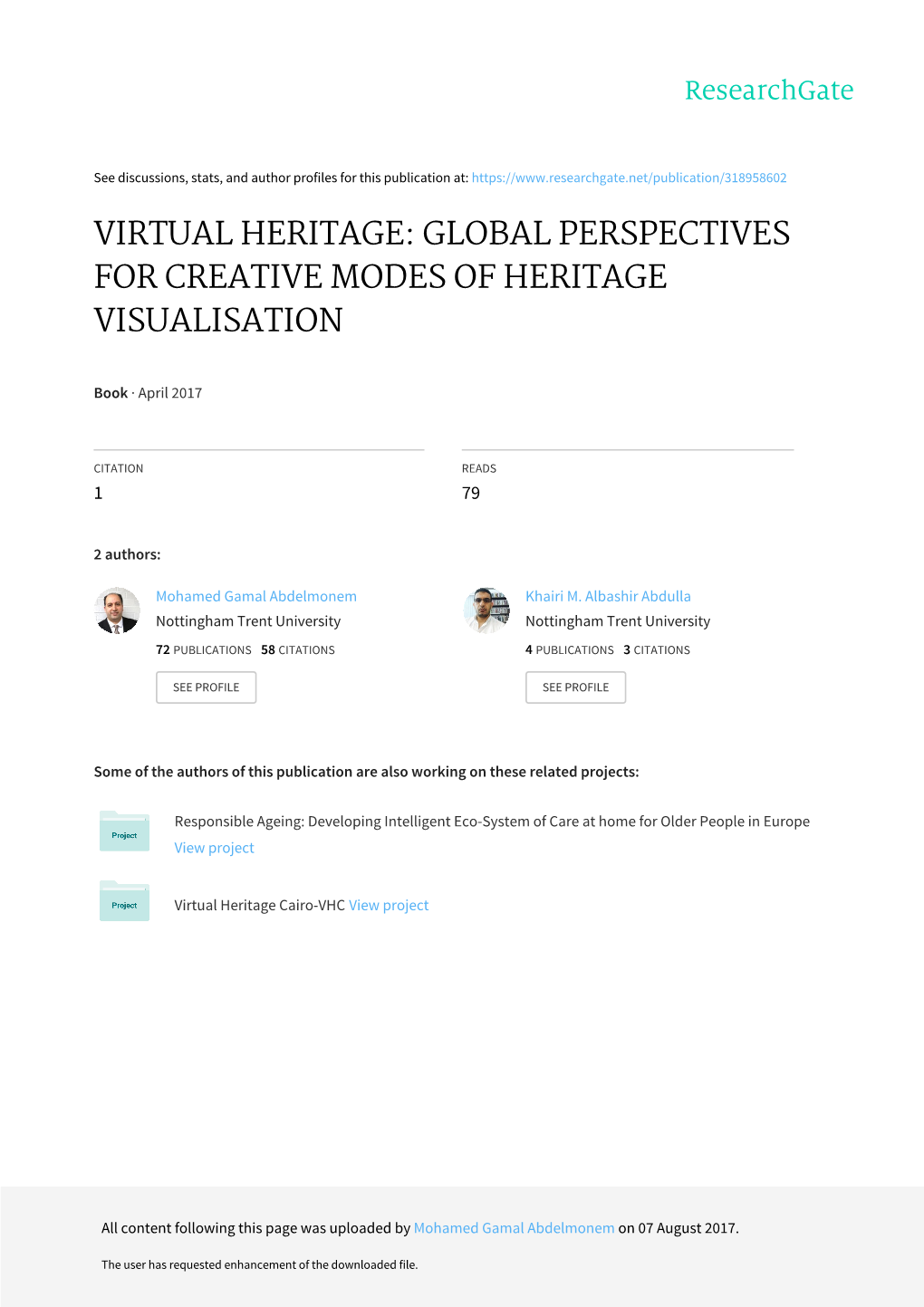 Global Perspectives for Creative Modes of Heritage Visualisation